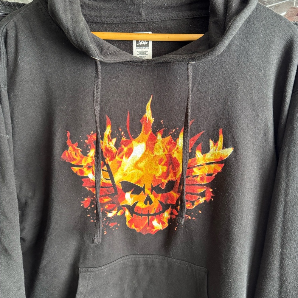 WWE Men's Black Cody Rhodes Claim Your Kingdom Flames Pullover Hoodie SOLD OUT L